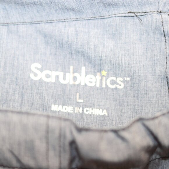 Scrubletics Womens Grey Scrubs Set Top 2XL Pants L - Picture 2 of 6